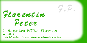 florentin peter business card
